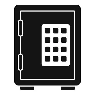 Secured money case icon, simple style Stock Illustration
