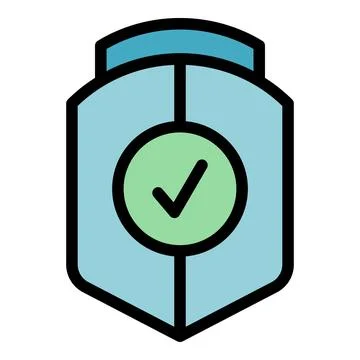 Secured online education icon vector flat Stockillustratie