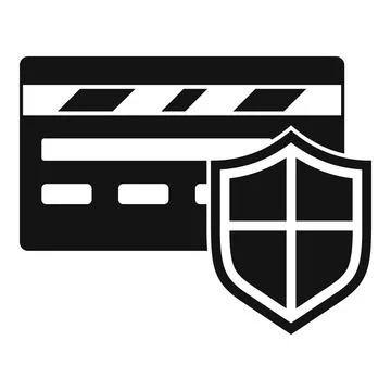 Secured personal card icon, simple style Stockillustratie