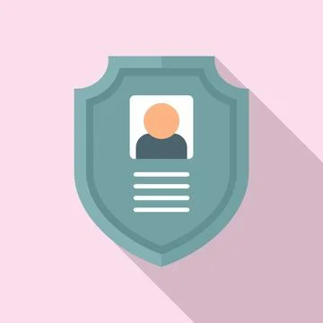 Secured personal information icon, flat style Stock Illustration