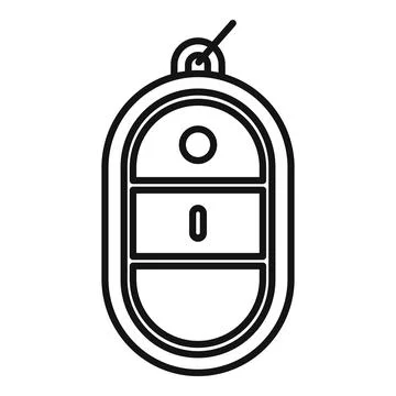 Secured remote control icon outline vector. Access vehicle Stock Illustration
