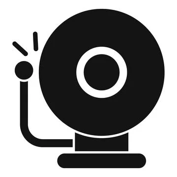 Secured ringer icon simple vector. Alarm thief crime Stock Illustration