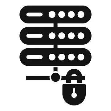 Secured server icon simple vector. Cipher data Stock-Illustration