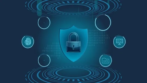 Secured Services Technology and User Privacy and Authentication  - Stock Anim Stock Footage 329389943
