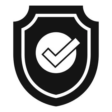 Secured shield icon simple vector. Web safe protection Stock Illustration