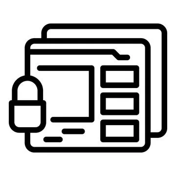 Secured site icon outline vector. Data secure Stock Illustration