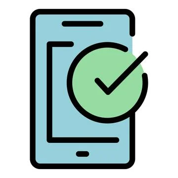 Secured smartphone icon vector flat イラスト素材