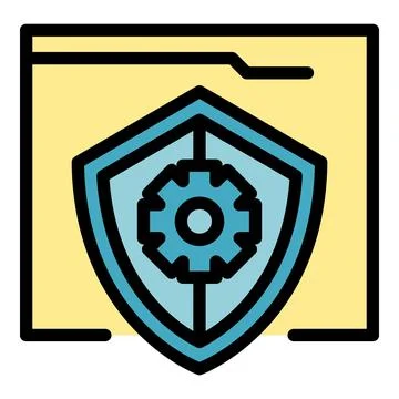 Secured software icon vector flat イラスト素材