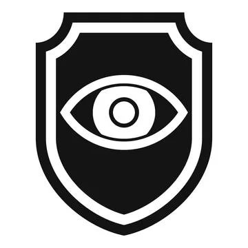 Secured stop theft eye icon simple vector. Access gesture Stock Illustration