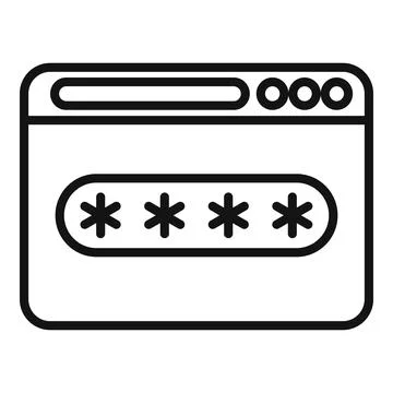Secured surfing icon outline vector. Data code Stock Illustration