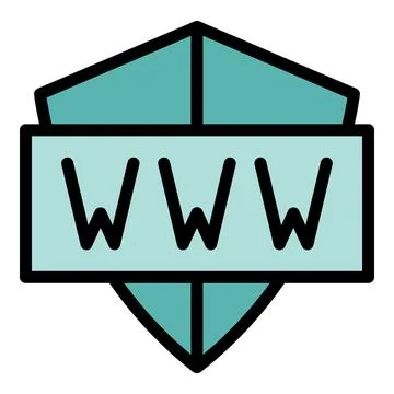 Secured web login icon vector flat Stock Illustration