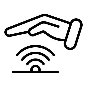 Secured wifi icon outline vector. Stop secure Illustration