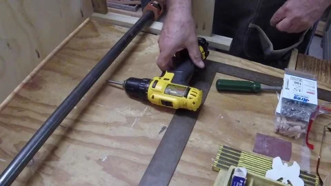 Securing additional shelf. Stock Footage 81714478