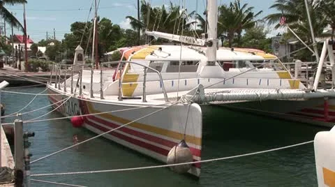 Securing Boats prior to a Hurricane Stock Footage 12574455
