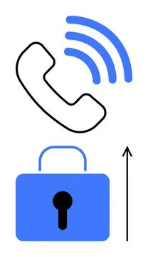 Securing Communication with Advanced Phone Lock Technology for Enhanced Privacy イラスト素材