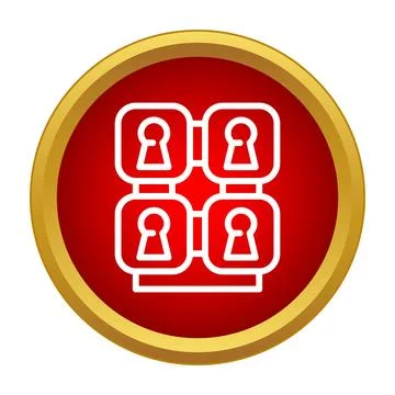 Securing digital access with multiple keyholes system Stock Illustration