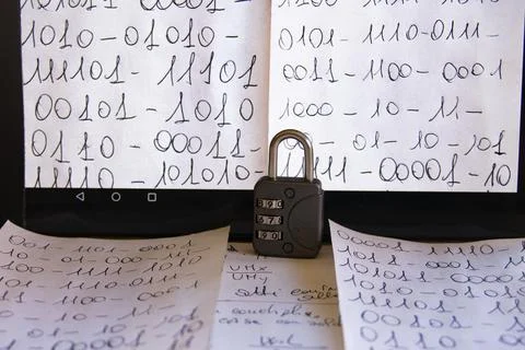 Securing digital information.. securing digital information.. Foto stock