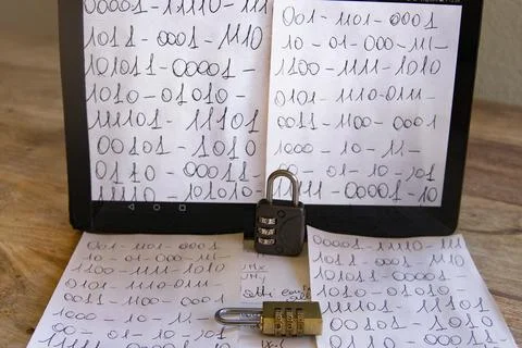 Securing digital information.. securing digital information.. Stock Photos