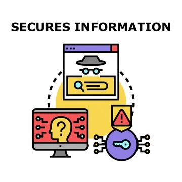 Securing information and protecting online data privacy Stock Illustration