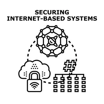 Securing internet based systems for cloud data computing safety Stock Illustration