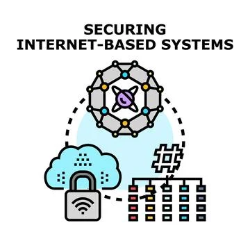 Securing internet based systems for cloud data computing safety Stock Illustration