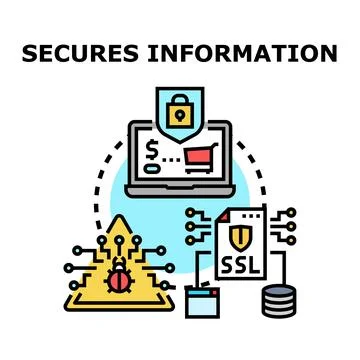Securing online data with privacy protocol and threat protection Stock Illustration