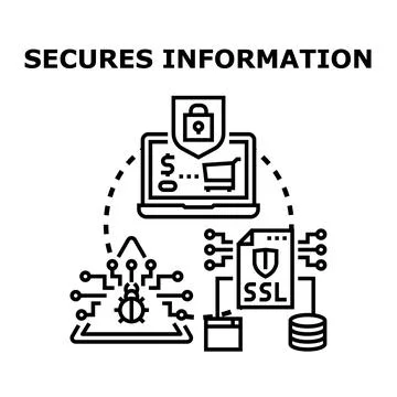 Securing online data with privacy protocol and threat protection Stock Illustration