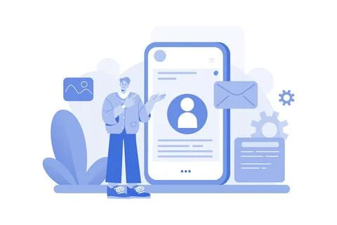 Securing Personal Data Illustration concept on a white background 스톡 일러스트