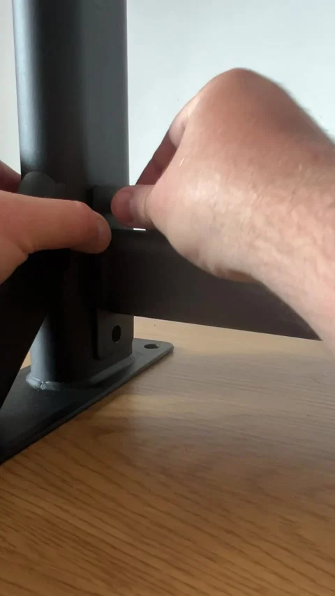 Securing Pull-Up Bar Joint Stock Footage 311020340