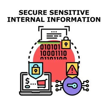 Securing sensitive internal data and digital information Stock Illustration