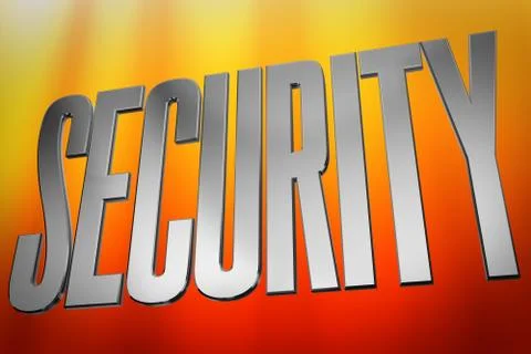 Security 3D Text Illustrazione stock