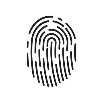 Security access concept. Fingerprint line Stock Illustration