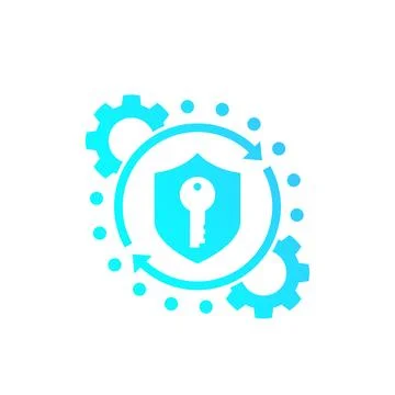Security, access protection, secure communication and encryption vector icon Stock-Illustration