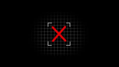 Security Access Verification icon cross mark, Antivirus secure crime detect.. Video stock 308849517