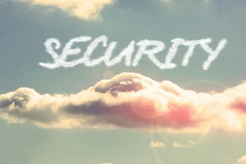 Security against bright blue sky with cloud Stock Illustration
