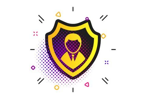 Security agency icon. Shield protection symbol. Vector Stock Illustration