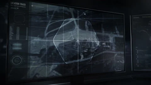 The security agency tests a new technology to scan the airdrome territory. UI Stock Footage 152347855