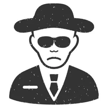 Security Agent Grainy Texture Icon Stock Illustration