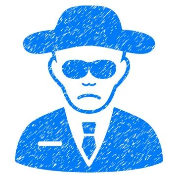 Security Agent Grainy Texture Icon Stock Illustration