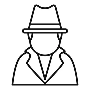 Security agent icon outline vector. Secret service Stock Illustration