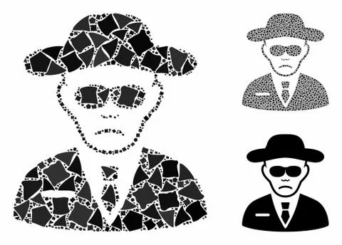 Security agent Mosaic Icon of Humpy Items 스톡 일러스트