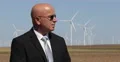 Security Agent Surveillance Man Protect Wind Turbine Power Plant Industrial Area 4k or 4k+ Resolution