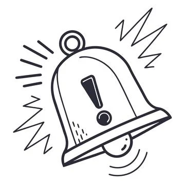 Security Alarm Icon Line Vector on Isolated White Background Stock Illustration