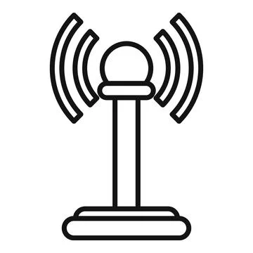 Security alarm icon outline vector. Prevent intrusion Stock Illustration