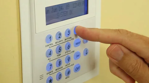 Security Alarm Keypad Stock Footage 43353626