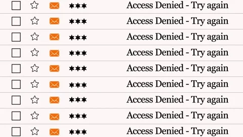 Security Alert Access Denied Login Protection Webmail Privacy Notification Vídeo Stock 325558158