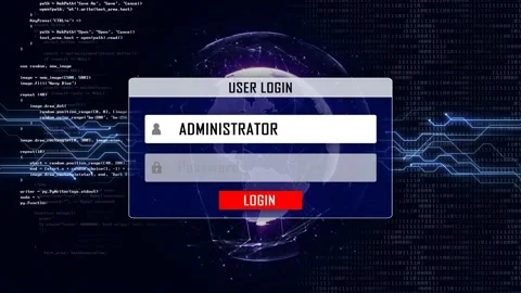 SECURITY ALERT and Earth Connections Network, Animation, Background, Loop Stockbeeldmateriaal 145308797