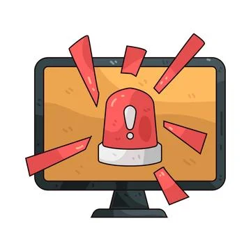 Security alert illustration Stockillustratie