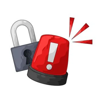 Security alert illustration Illustrazione stock