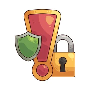 Security alert illustration Stock Illustration